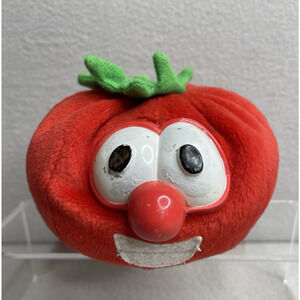 VeggieTales Bob the Tomato Bean Bag Plush 1998 Lyrick Big Ideas Vintage READ